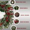 24-Inch Christmas Wreath for Front Door(Red Berry)22"D x 22"W x 5"H